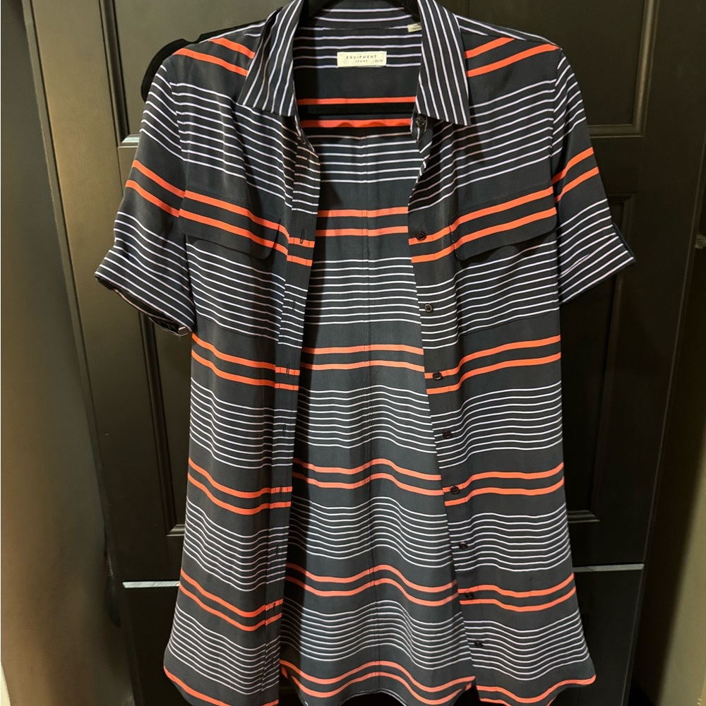 Equipment Femme Striped Shirt dress
